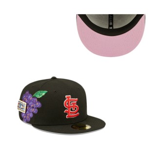 St. Louis Cardinals Black Fruit 59FIFTY Fitted Hat