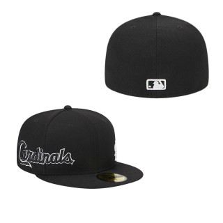 St. Louis Cardinals Black Jersey 59FIFTY Fitted Hat