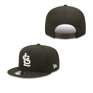 Men's St. Louis Cardinals Black Team 9FIFTY Snapback Hat