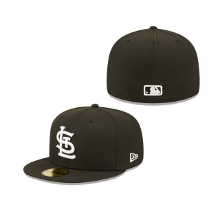 Men's St. Louis Cardinals Black Team Logo 59FIFTY Fitted Hat