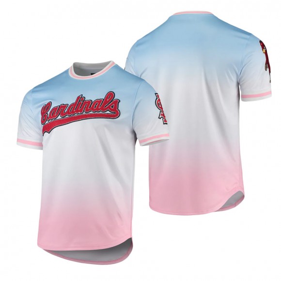 Men's St. Louis Cardinals Blue Pink Ombre T-Shirt