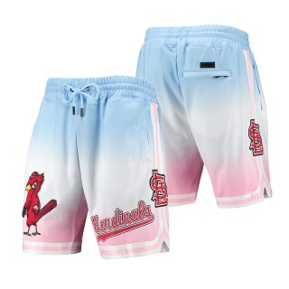 Men's St. Louis Cardinals Blue Pink Team Logo Pro Ombre Shorts