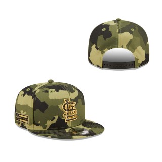 St. Louis Cardinals New Era Camo 2022 Armed Forces Day 9FIFTY Snapback Adjustable Hat