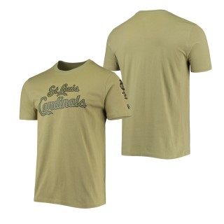 St. Louis Cardinals Olive Brushed Armed Forces T-Shirt