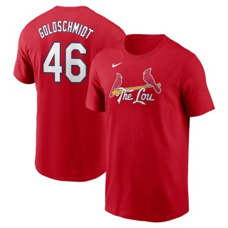 St. Louis Cardinals Paul Goldschmidt Red 2024 City Connect Fuse Name & Number T-Shirt
