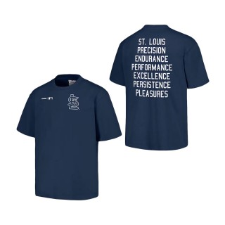St. Louis Cardinals PLEASURES Navy Precision T-Shirt
