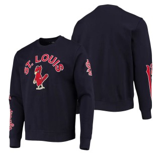 St. Louis Cardinals Pro Standard Navy Stacked Logo Pullover Sweatshirt