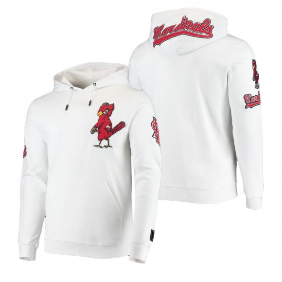St. Louis Cardinals Pro Standard White Logo Pullover Hoodie
