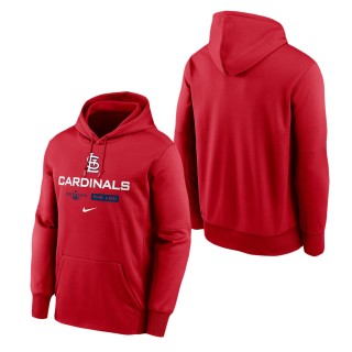 Men's St. Louis Cardinals Red 2022 Postseason Authentic Collection Dugout Pullover Hoodie