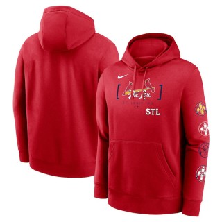 St. Louis Cardinals Red 2024 City Connect Club Fleece Pullover Hoodie