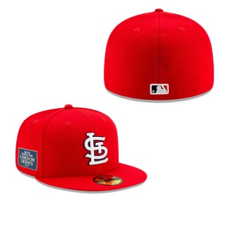St. Louis Cardinals Red On-Field 2023 World Tour London Series 59FIFTY Fitted Hat