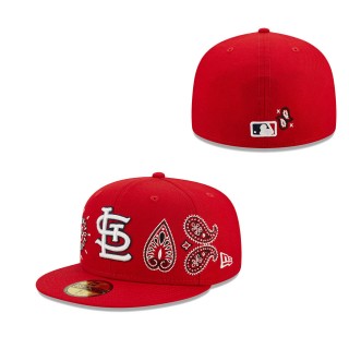 Men's St. Louis Cardinals Red Paisley Elements 59FIFTY Fitted Hat