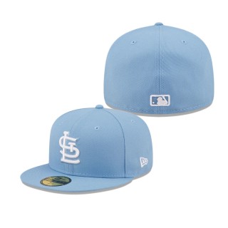 Men's St. Louis Cardinals Sky Blue Logo White 59FIFTY Fitted Hat