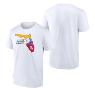 St. Louis Cardinals White 2022 MLB Spring Training Grapefruit League State Fill T-Shirt