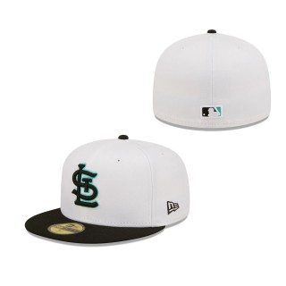 Men's St. Louis Cardinals White Black Spring Color Pack Two-Tone 59FIFTY Fitted Hat
