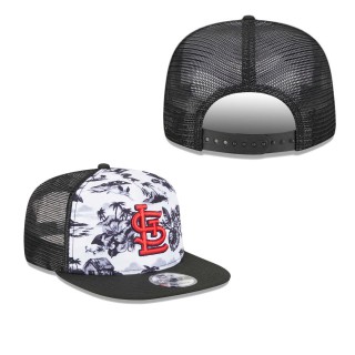 St. Louis Cardinals White Black Vacay 2.0 A-Frame Trucker 9FIFTY Snapback Hat