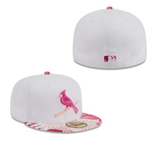 St. Louis Cardinals White Pink Flamingo 59FIFTY Fitted Hat