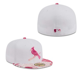 St. Louis Cardinals White Pink Flamingo 59FIFTY Fitted Hat
