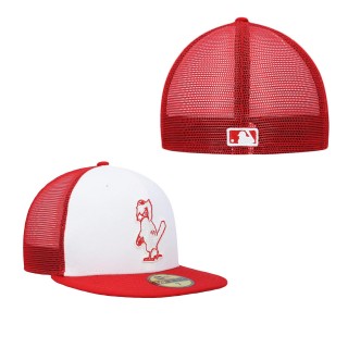 St. Louis Cardinals White Red 2023 On-Field Batting Practice 59FIFTY Fitted Hat