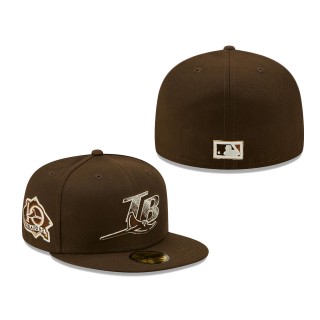 Tampa Bay Rays 10th Anniversary Cream Undervisor 59FIFTY Fitted Brown