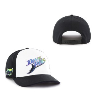 Tampa Bay Rays Cooperstown Collection Retro Contra Hitch Snapback Hat Black White