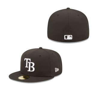 Men's Tampa Bay Rays Black Team Logo 59FIFTY Fitted Hat