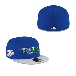 Tampa Bay Rays Just Caps Gray Visor 59FIFTY Fitted Hat