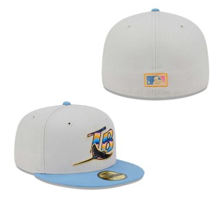 Tampa Bay Rays Natural Beach Front Fitted Hat