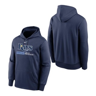 Tampa Bay Rays Navy 2023 Postseason Authentic Collection Dugout Pullover Hoodie