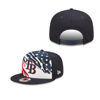 Men's Tampa Bay Rays Navy 2022 4th of July Independence Day 9FIFTY Snapback Adjustable Hat