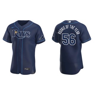 Tampa Bay Rays Navy Alternate 2021 AL Rookie of the Year Jersey