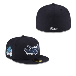 Tampa Bay Rays Navy FEATURE x MLB Fitted Hat