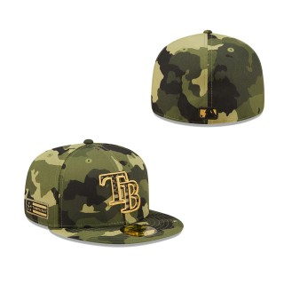 Tampa Bay Rays New Era Camo 2022 Armed Forces Day 59FIFTY Fitted Hat