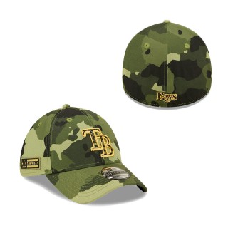 Tampa Bay Rays New Era Camo 2022 Armed Forces Day 39THIRTY Flex Hat