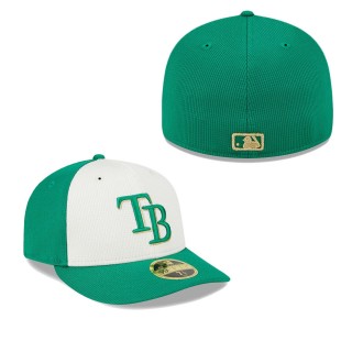 Tampa Bay Rays White Green 2024 St. Patrick's Day Low Profile 59FIFTY Fitted Hat