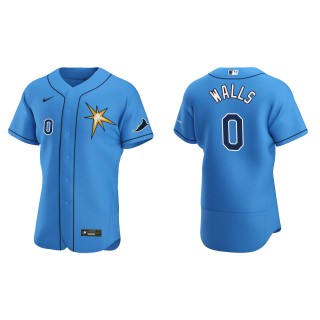 Men's Tampa Bay Rays Taylor Walls Light Blue Authentic Alternate Jersey