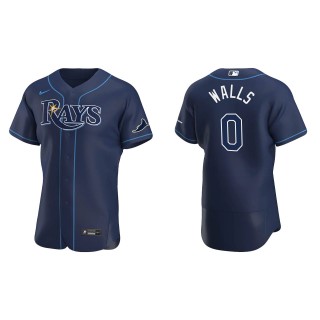 Men's Tampa Bay Rays Taylor Walls Navy Authentic Alternate Jersey