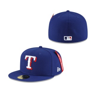 Texas Rangers x Alpha Industries 59FIFTY Fitted Hat Royal