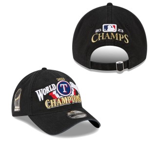Texas Rangers Black 2023 World Series Champions Locker Room Replica 9TWENTY Adjustable Hat