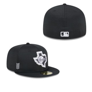 Texas Rangers Black 2024 Clubhouse 59FIFTY Fitted Hat