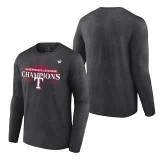 Texas Rangers Charcoal 2023 American League Champions Locker Room Long Sleeve T-Shirt