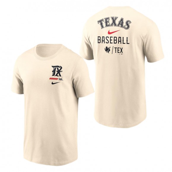 Texas Rangers Cream 2023 City Connect Double T-Shirt