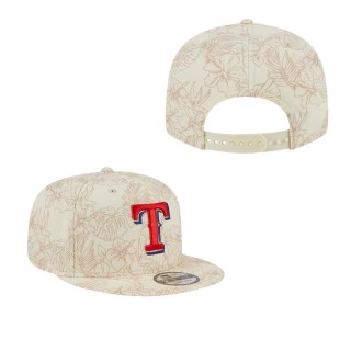 Texas Rangers Cream Spring Training Leaf 9FIFTY Snapback Hat