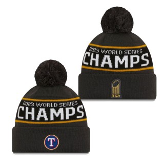 Texas Rangers Graphite 2023 World Series Champions Locker Room Knit Hat