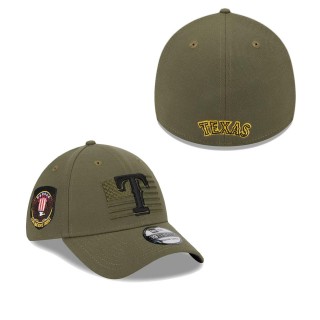 Men's Texas Rangers Green 2023 Armed Forces Day 39THIRTY Flex Hat