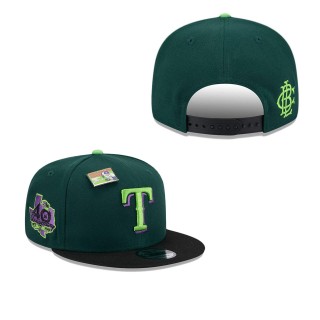 Texas Rangers Green Black Sour Apple Big League Chew Flavor Pack 9FIFTY Snapback Hat