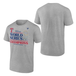 Texas Rangers Heather Gray 2023 World Series Champions Locker Room T-Shirt