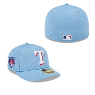 Texas Rangers Light Blue 2024 Spring Training Low Profile 59FIFTY Fitted Hat