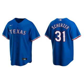 Texas Rangers Max Scherzer Royal Replica Alternate Jersey