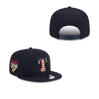 Texas Rangers Navy 2023 Fourth of July 9FIFTY Snapback Adjustable Hat